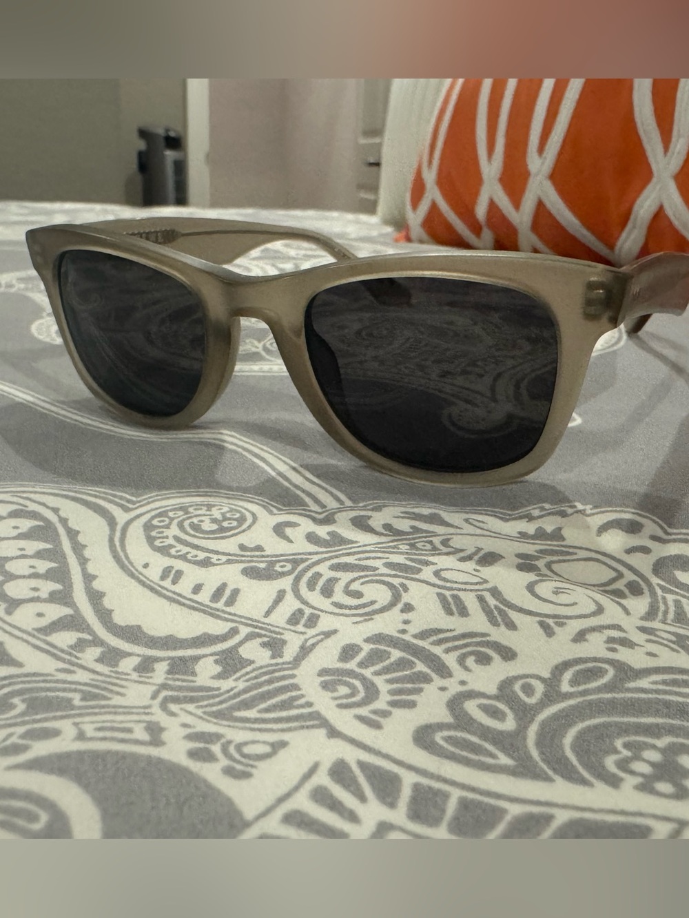 KREWE “Charles” style Matte Grey Sunglasses with Dark Lenses